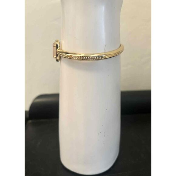 NWT Kendra Scott Elle Lattice Frame Long Pink Pendant Necklace & Matching Cuff - Picture 4 of 9